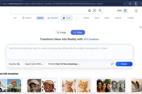 Bing’e Sora 2 geldi: Artık yazıyla sesli görüntü üretebiliyorsunuz